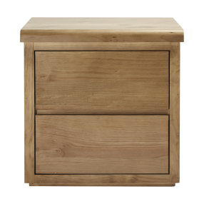 Calypso Bedside Table Nutmeg -  2 Drawer color Nutmeg