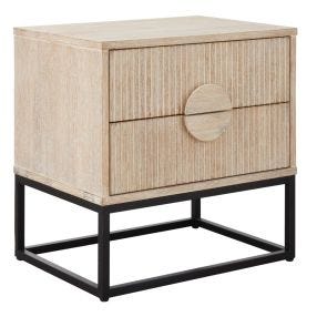 Havasa Bedside Table - 2 Drawer color Natural