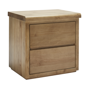 Calypso Bedside Table Nutmeg -  2 Drawer color Nutmeg