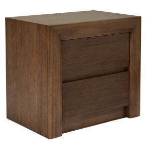 Bellambi Dark Messmate Bedside Table - 2 Drawer color Dark