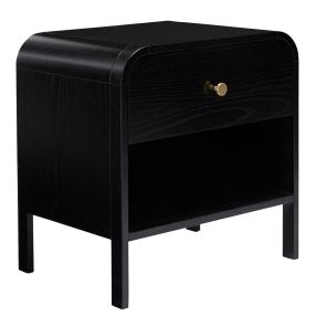 Soho Bedside Table Black - 1 Drawer color Black