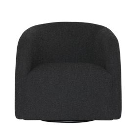 Decker Boucle Black Swivel Chair color Black