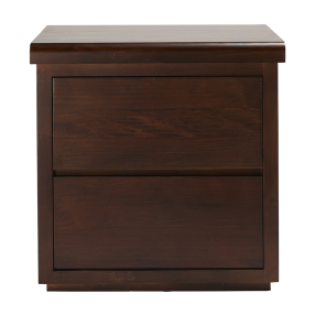 Calypso Bedside Table Chocolate - 2 Drawer color Chocolate