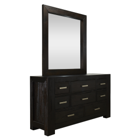 Bargara Dresser With Mirror Midnight Oak color Black