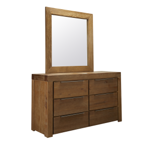 Hobart Dresser With Mirror color Rustic Brown