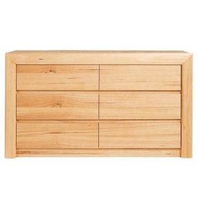 Bellambi Natural Messmate Dresser - 6 Drawer color Natural