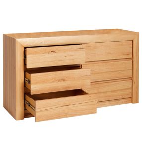 Bellambi Natural Messmate Dresser - 6 Drawer color Natural