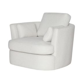 Lax California Ivory Swivel Chair color Ivory