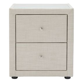 Metro Bedside Table Sea Pearl - 2 Drawer color Sea Pearl