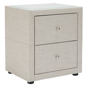 Metro Bedside Table Sea Pearl - 2 Drawer color Sea Pearl