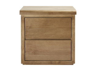 Calypso Bedside Table Nutmeg -  2 Drawer color Nutmeg