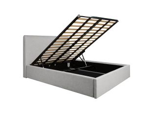 Forbes Lift Storage Bed Light Grey color Light Grey