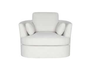 Lax California Ivory Swivel Chair color Ivory