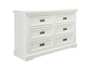Aspen Dresser Brushed White - 6 Drawer color Brushed White