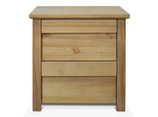 Kimberley Bedside Table Nutmeg - 2 Drawer color Nutmeg