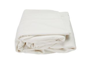 Como Linen Armless Slipper Chair Cover Pure White - 1 Seater color Pure White