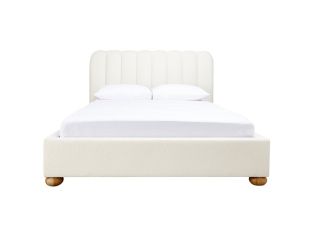 Maeve Boucle Bed Frame Ivory color Ivory