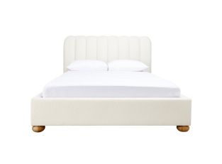 Maeve Boucle Bed Frame Ivory color Ivory