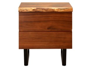 Croft Australian Blackwood Bedside Table - 2 Drawer color Blackwood