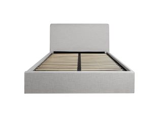 Forbes Lift Storage Bed Light Grey color Light Grey