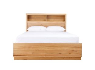 Clemence Gaslift Storage Bed & Bookend color Natural