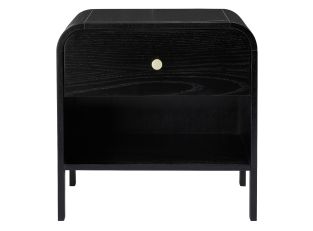 Soho Bedside Table Black - 1 Drawer color Black