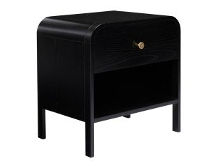 Soho Bedside Table Black - 1 Drawer color Black