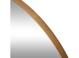 Minim Round Wall Mirror Gold - 90cm color Gold