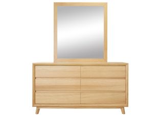 Morgan Dresser With Mirror Oak color Natural