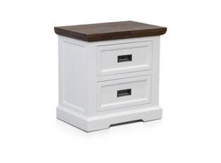 Aspen Bedside Table Two Tone - 2 Drawer color Two Tone