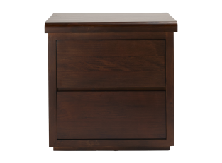 Calypso Bedside Table Chocolate - 2 Drawer color Chocolate