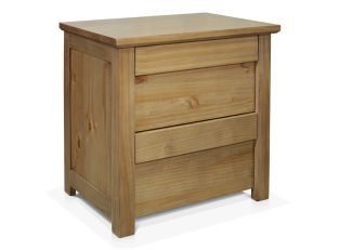 Kimberley Bedside Table Nutmeg - 2 Drawer color Nutmeg