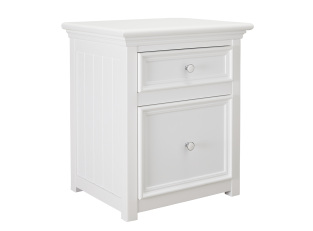 Mandalay Bedside Table White - 2 Drawer color White