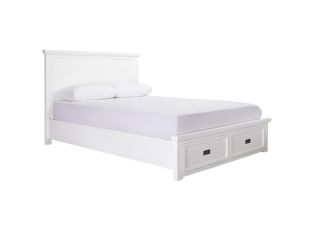 Aspen Storage Bed Frame White color White