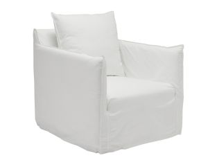 Como Linen Occasional Chair Pure White - 1 Seater color Pure White