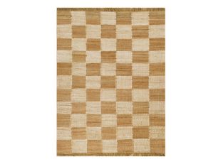 Checkers Jute Rug - Natural color Jute