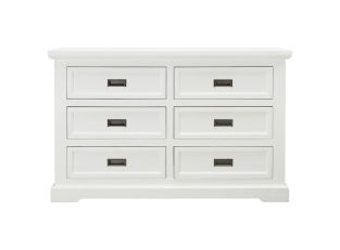 Aspen Dresser Brushed White - 6 Drawer color Brushed White
