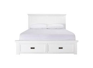 Aspen Storage Bed Frame White color White