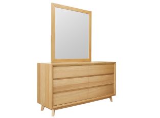 Morgan Dresser With Mirror Oak color Natural