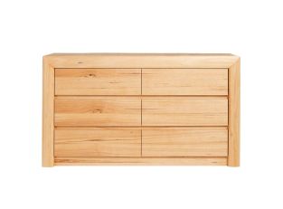 Bellambi Natural Messmate Dresser - 6 Drawer color Natural