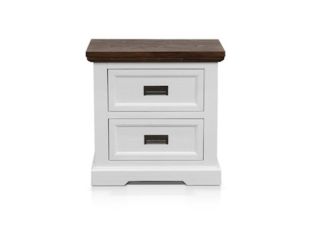 Aspen Bedside Table Two Tone - 2 Drawer color Two Tone