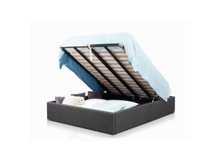 Milton Lift Storage Bed Flush Charcoal color Charcoal