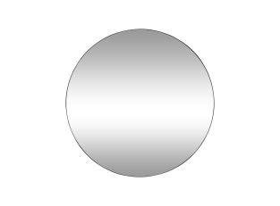 Minim Round Wall Mirror Black - 90cm color Black