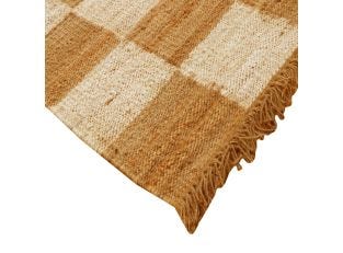 Checkers Jute Rug - Natural color Jute