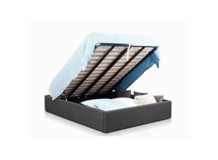 Milton Lift Storage Bed Flush Charcoal color Charcoal