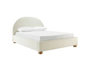 Arch Boucle Bed Frame Ivory color Ivory