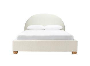 Arch Boucle Bed Frame Ivory color Ivory