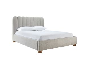 Maeve Boucle Bed Frame Pumice color Pumice