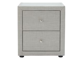 Metro Bedside Table Light Grey - 2 Drawer color Light Grey