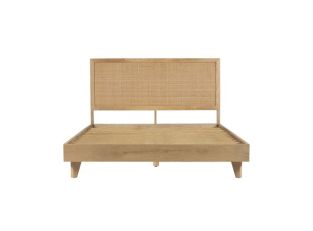 Tulum Mango Wood and Rattan Bed Frame color Natural
